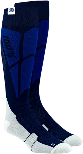 100% Hi-Side Performance Socks - Navy/Gray - Small/Medium 24008-264-17