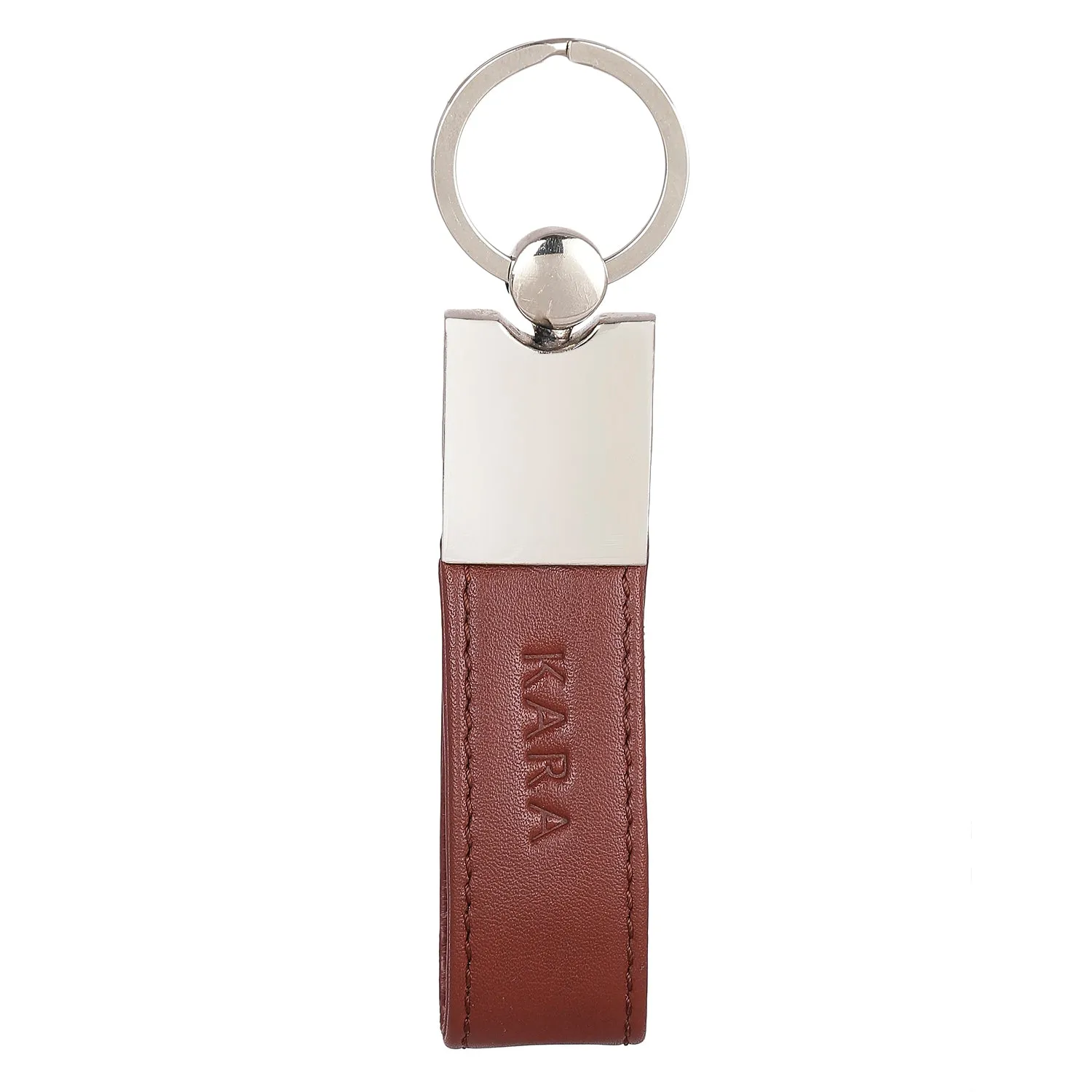 10704 Black Leather Key Chain