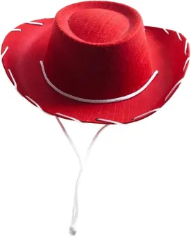 1PC Children's Red Cowboy Hat for Holiday Dress-up Decorations Party Prop Baseball Caps Cowboy Hats Fashion Hats for Kids