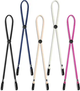 5 Pcs Adjustable Hat Strap Clips Elastic Hats Removable Chin Cord, Windproof Hat Strap Clips Anti-Lost Cap Strap Clips