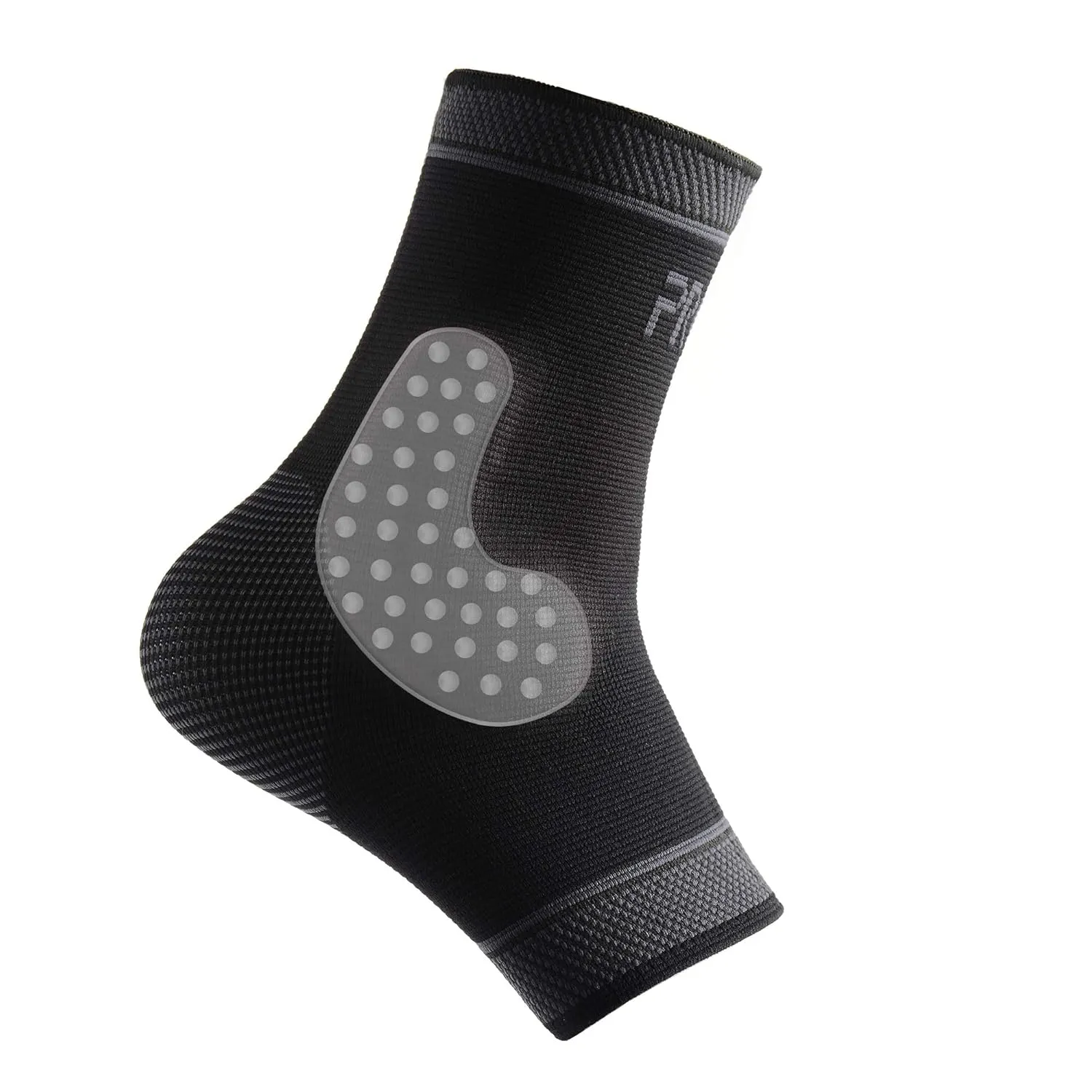 Adjustable Foot Socks, Ankle Brace Compression Support Sleeve with Silicone Gel, Arch Support - Boosts Recovery from Joint Pain, Sprain, Plantar Fasciitis (Black-XLarge)