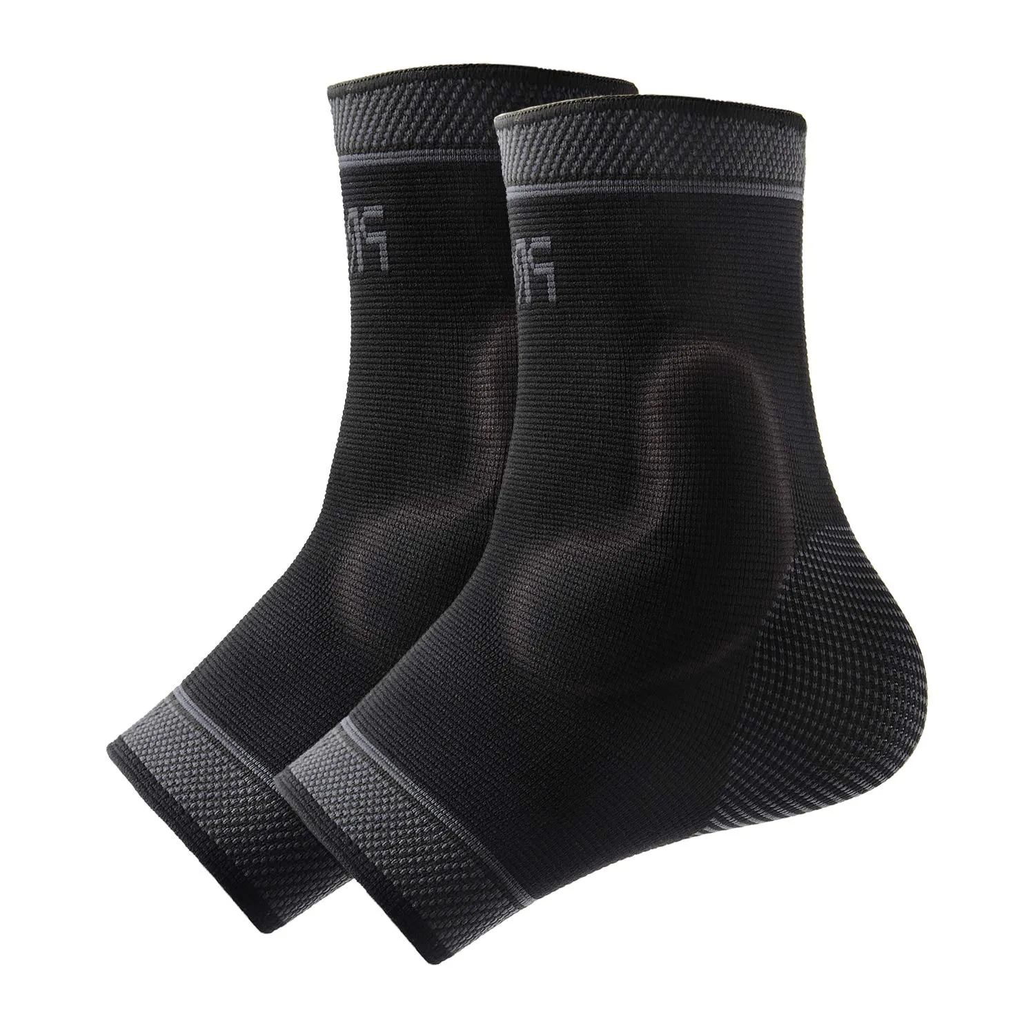 Adjustable Foot Socks, Ankle Brace Compression Support Sleeve with Silicone Gel, Arch Support - Boosts Recovery from Joint Pain, Sprain, Plantar Fasciitis (Black-XLarge)