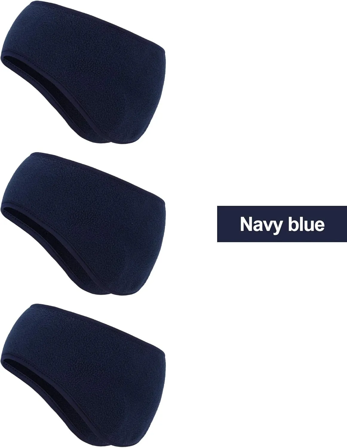 BBTO 3 Pcs Ear Warmer Fleece Headbands Ear Muffs Winter Running Gear for Women Men Adult