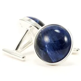 Blue Sodalite Sterling Silver Cufflinks | One-of-a-Kind