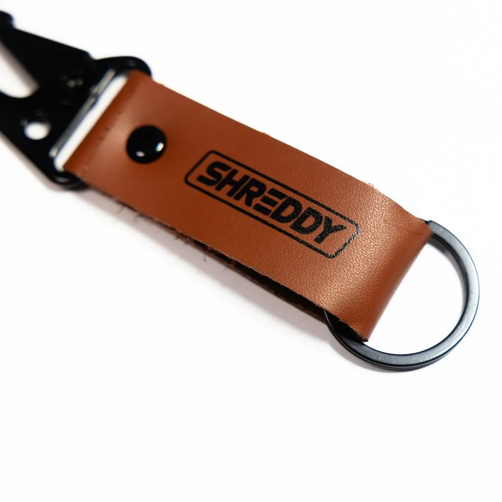 Box Logo Leather Clip Key Chain