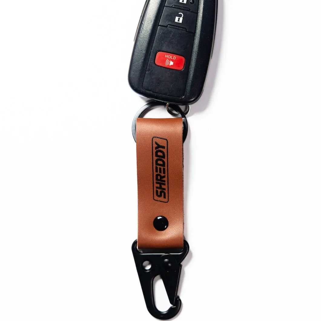 Box Logo Leather Clip Key Chain