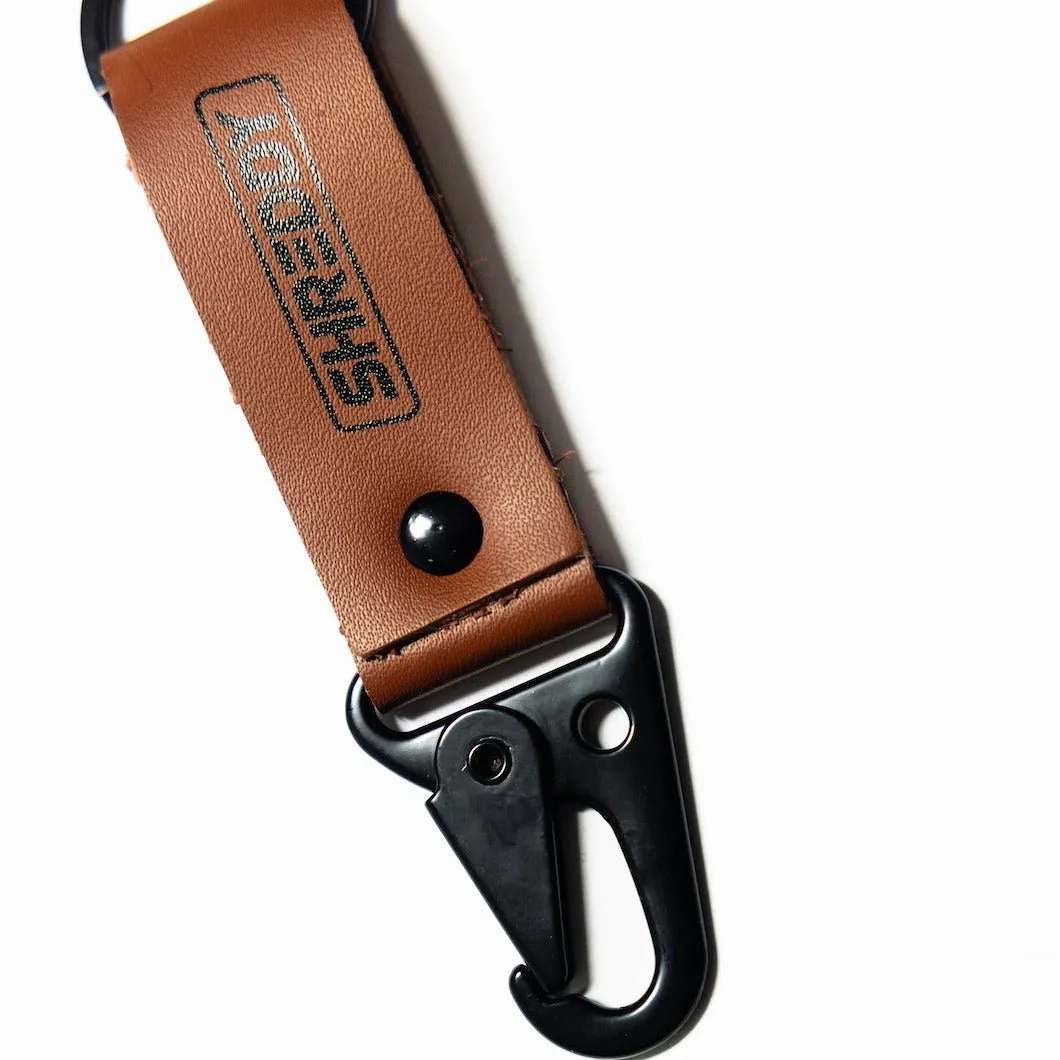 Box Logo Leather Clip Key Chain