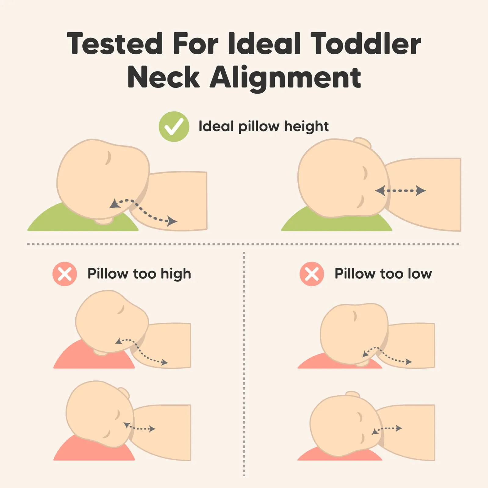 Buddy Toddler Pillow (Soft White)