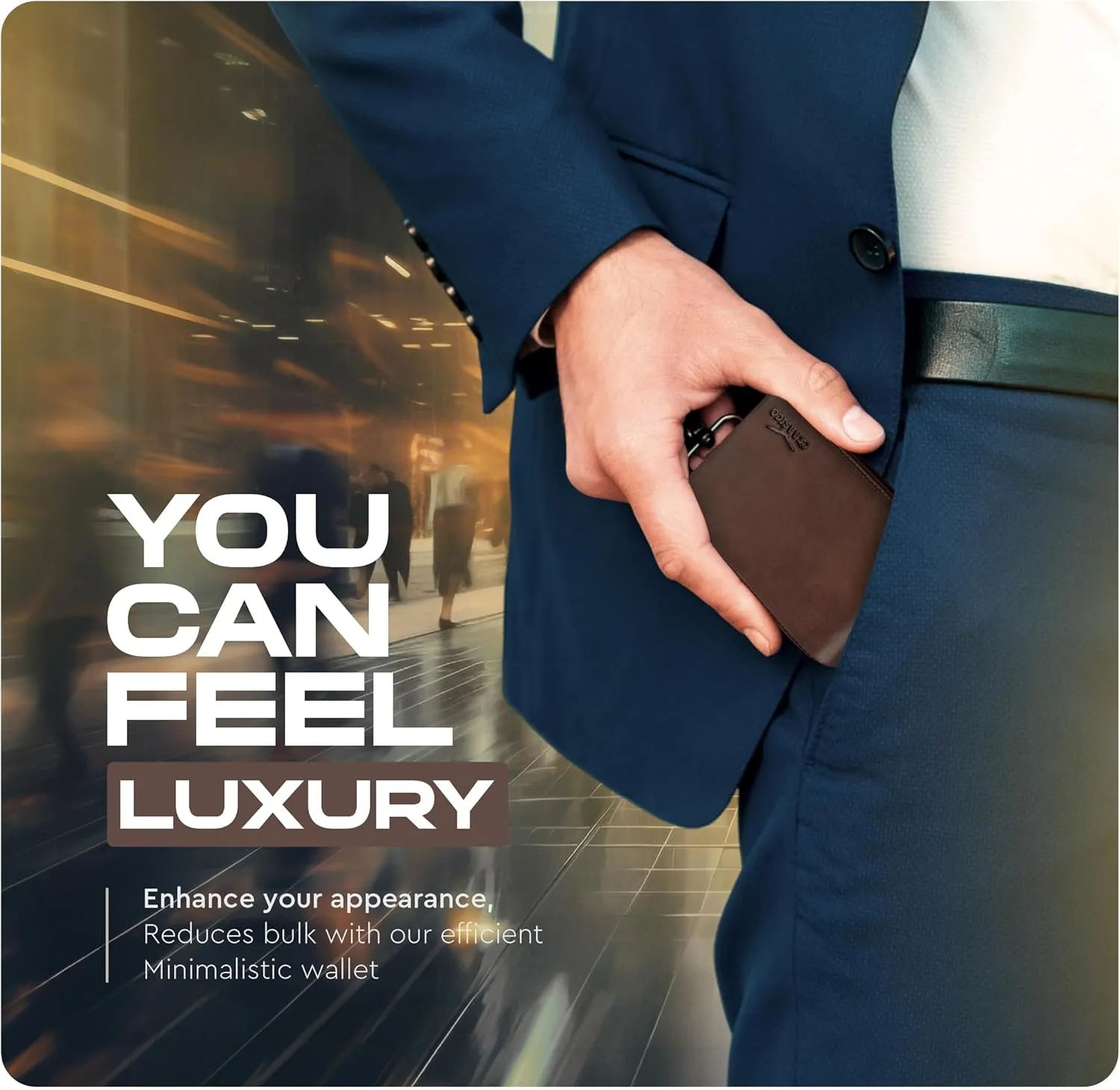 Claasico Mens Bifold Wallet for Men  Genuine Leather RFID Wallet, Slim Billfold Cardholder w/ID Window  Gift Box Included