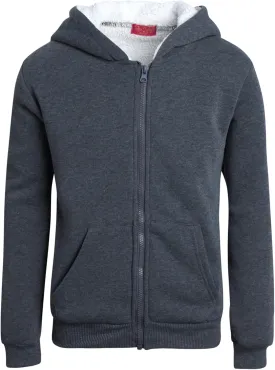 Coney Island Girls Hoodie - Cozy Soft Fleece Sherpa Lined Zip Up Hoodie Sweatshirt for Girls (Sizes Run Small: 4-16)