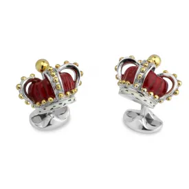 Deakin & Francis Cufflinks Sterling Silver Crown