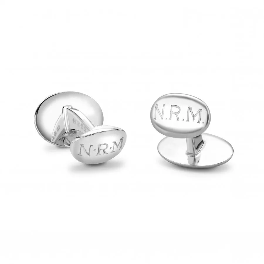 Deakin & Francis Cufflinks Sterling Silver Square Engine Turned
