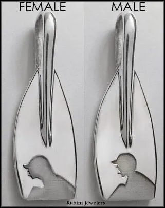 Extra Large Blade Engraved with Coxswain Profile Rowing Pendant
