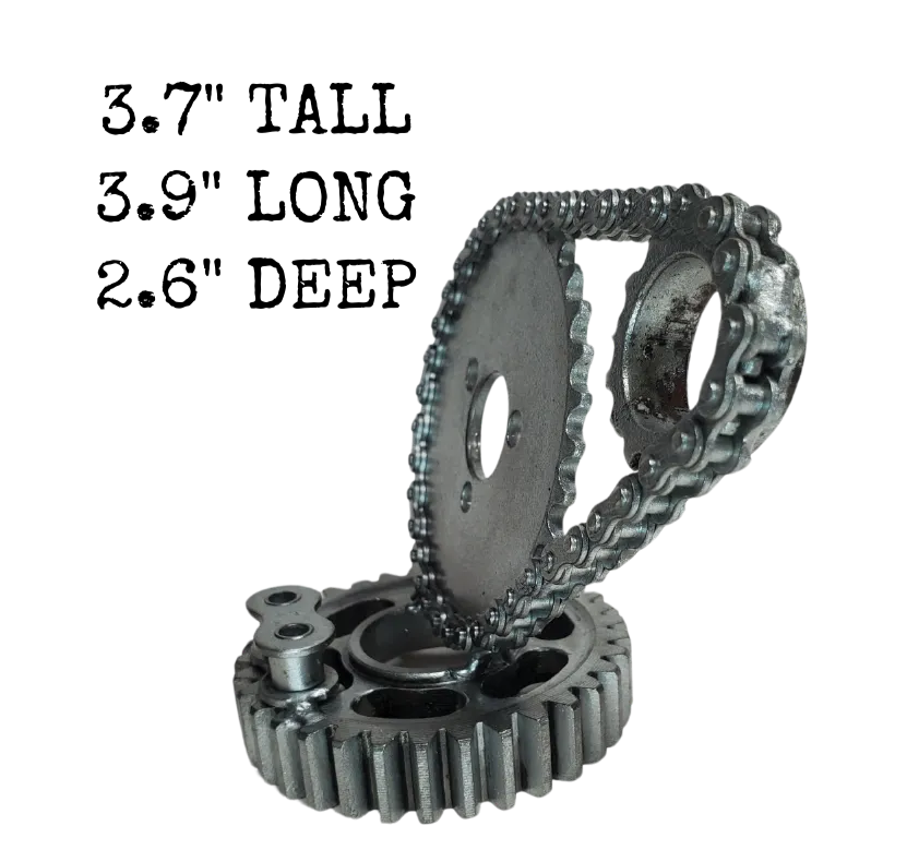 Gearhead Metal Art Business Card Holder