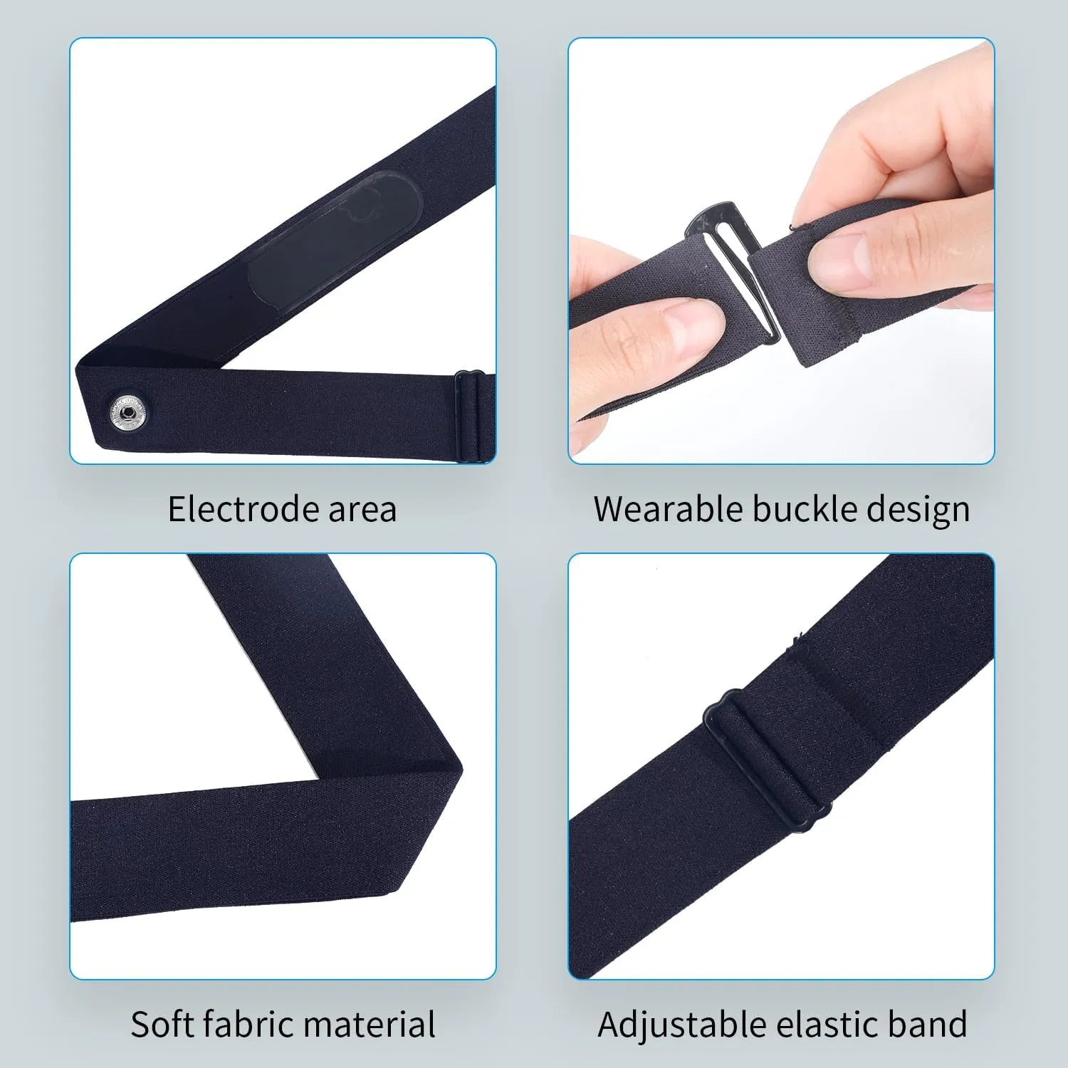 Heart Rate Monitor Replacement Chest Strap Fits for Polar H10 H7 H1 Wahoo Tickr Garmin Chest Belt
