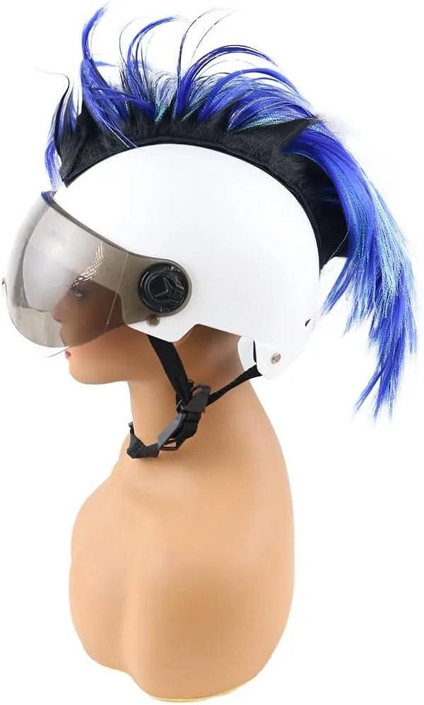 Helmet Wigs Haair Helmet Mohawk Helmet Decoration Hawk for Motorcycle Bicycle Snowboarding Skiing Biking Cycling Helmets