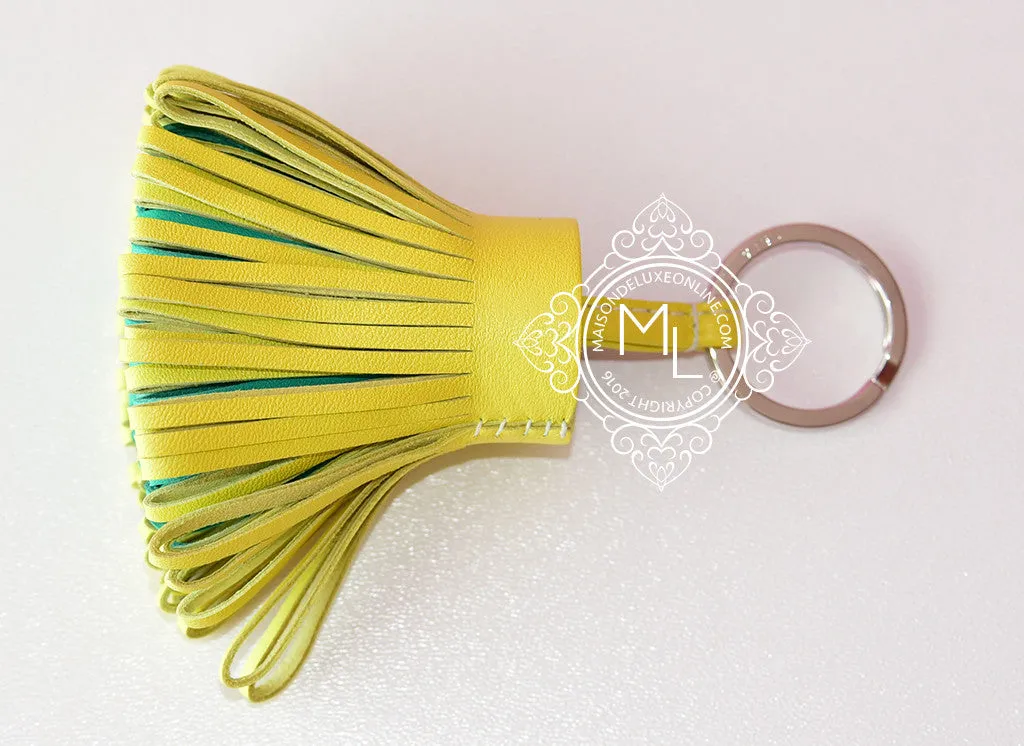 Hermes Soufre Menthe Carmen Keychain Bag Charm