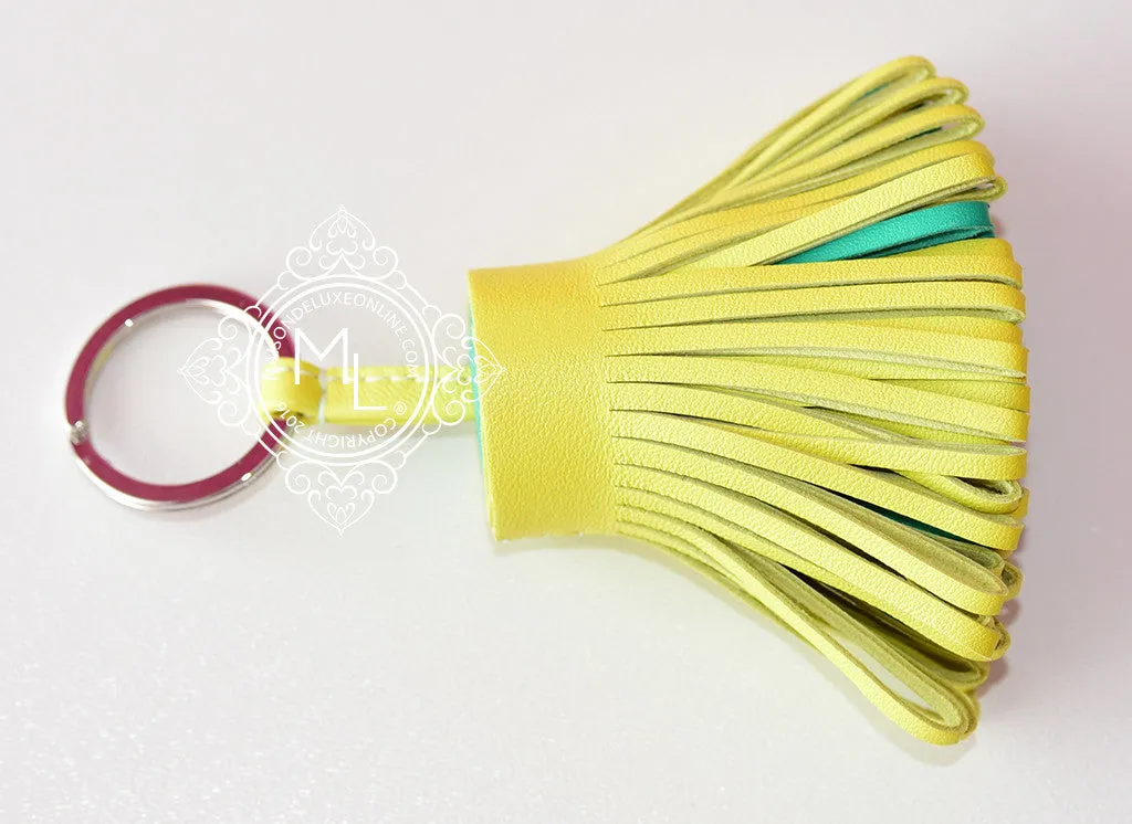 Hermes Soufre Menthe Carmen Keychain Bag Charm
