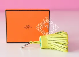 Hermes Soufre Menthe Carmen Keychain Bag Charm