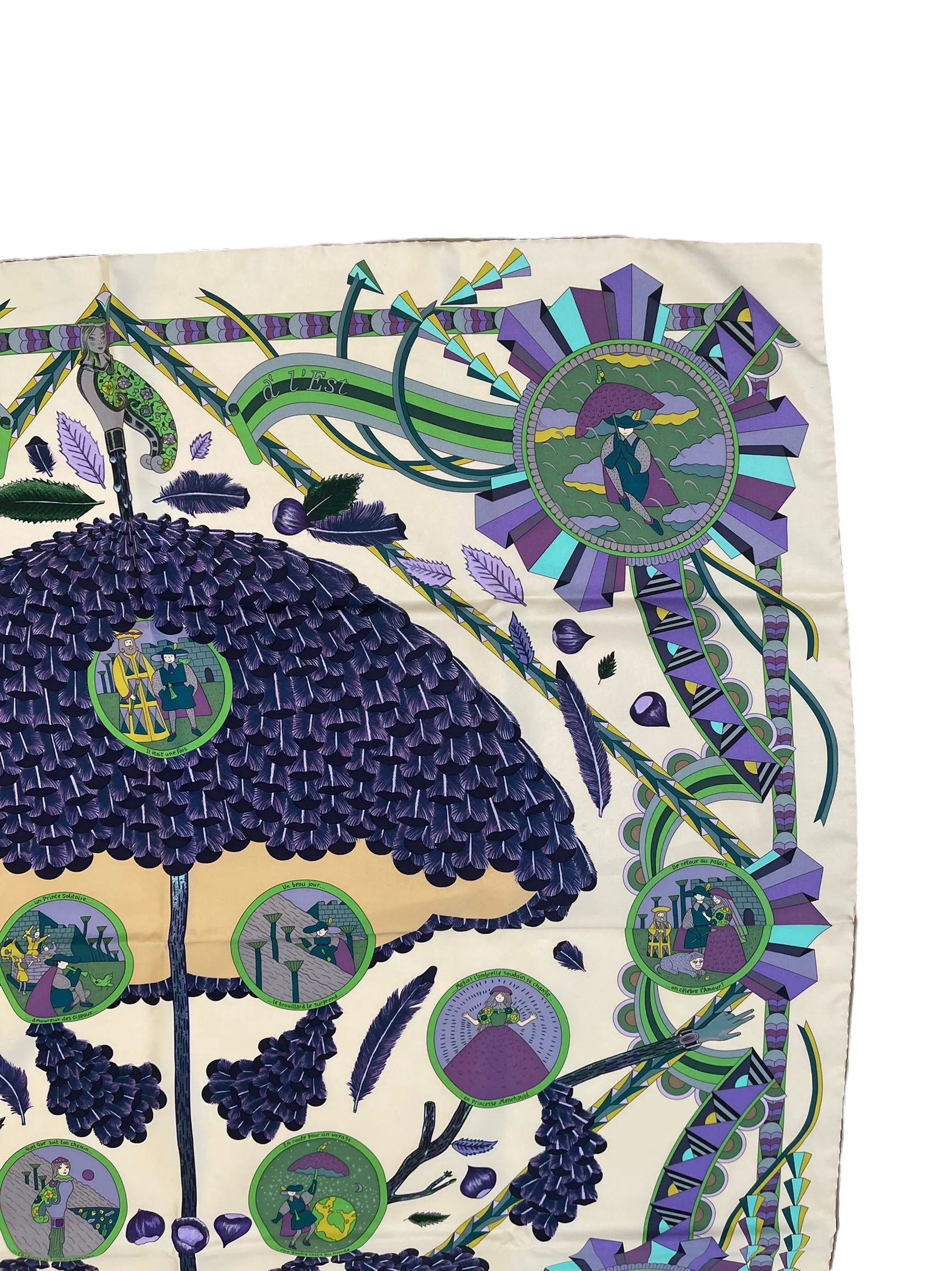 Hermès Multi Colour "L'Ombrelle Magique" Prink Scarf