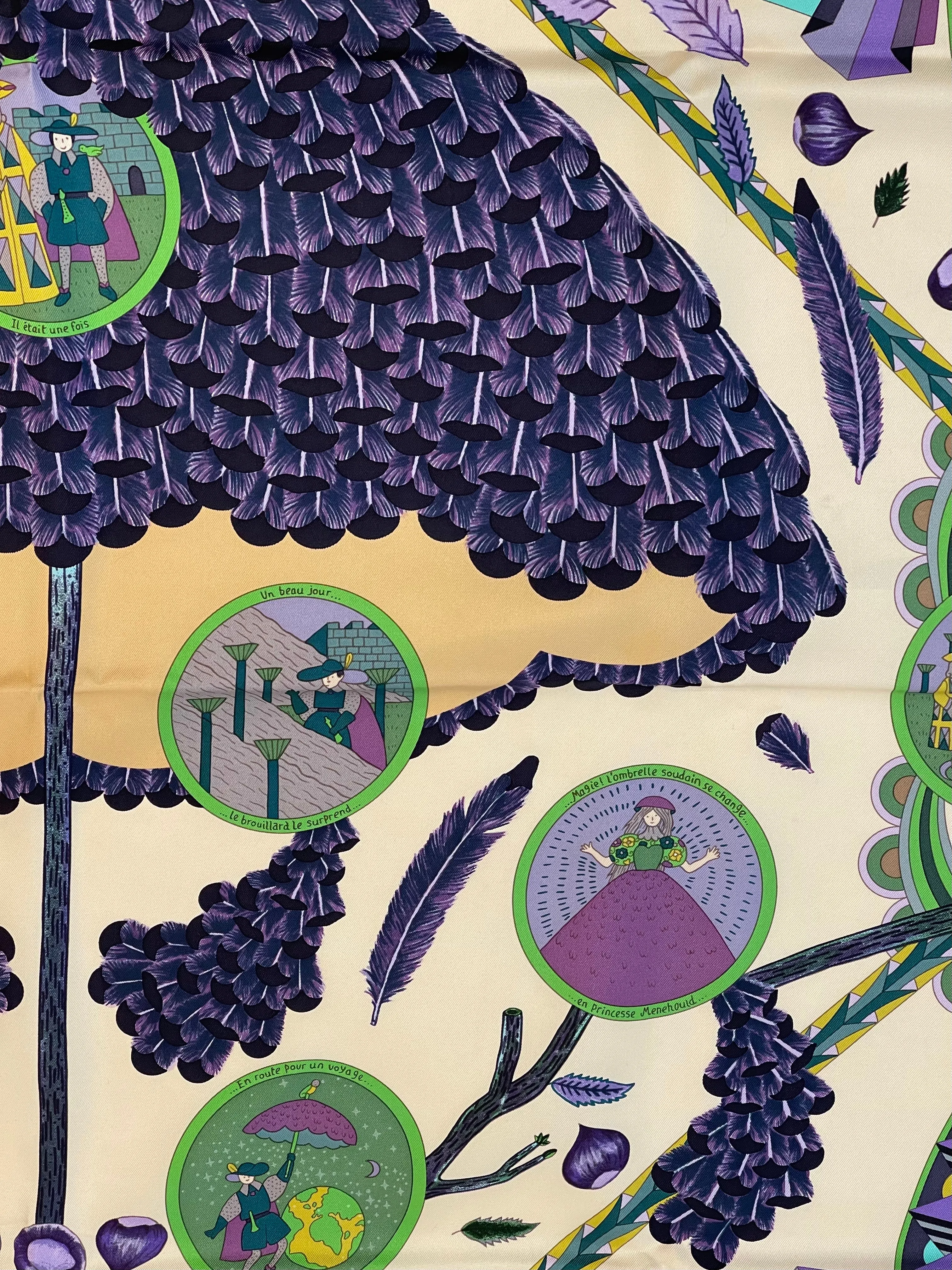 Hermès Multi Colour "L'Ombrelle Magique" Prink Scarf