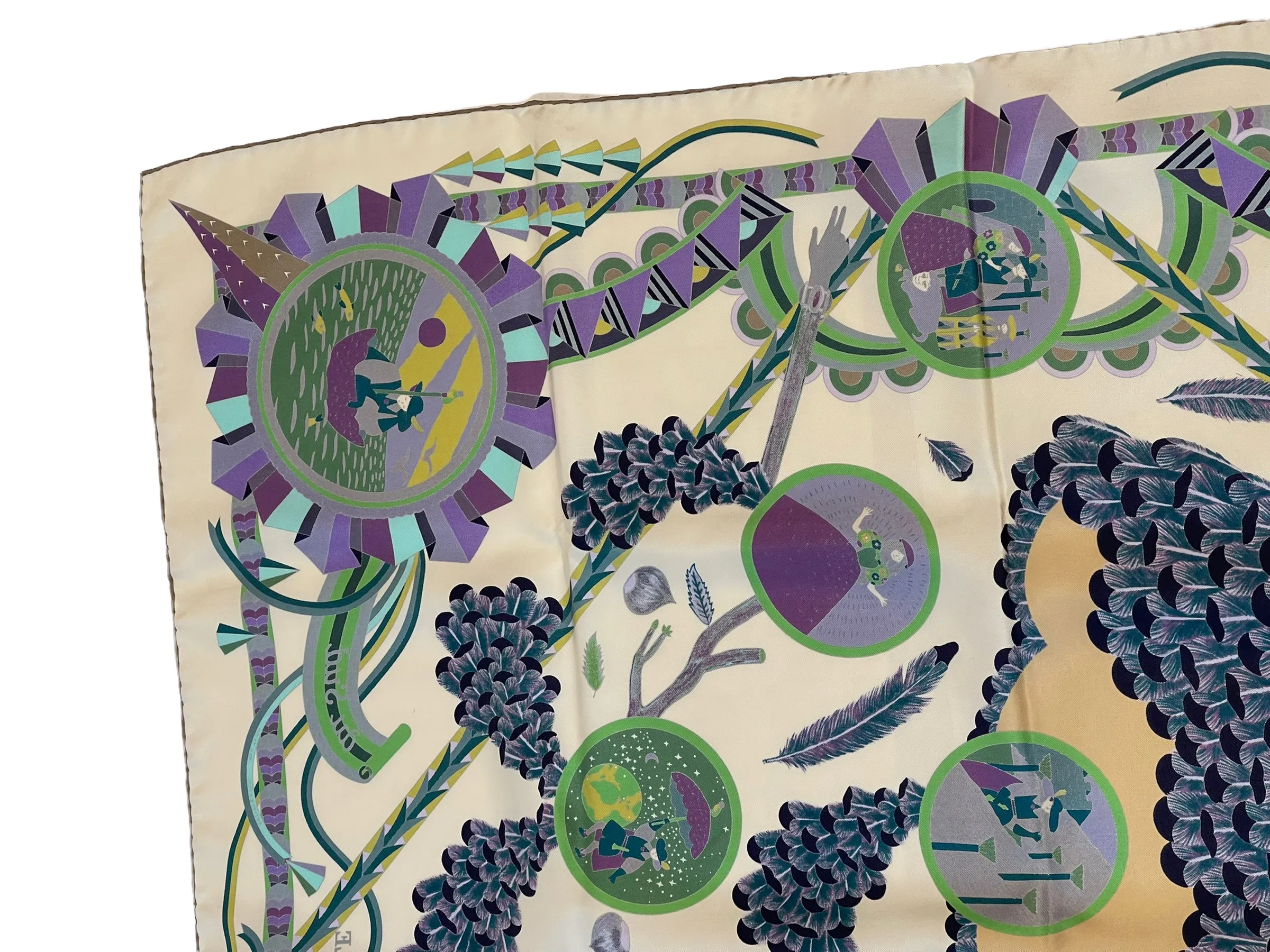 Hermès Multi Colour "L'Ombrelle Magique" Prink Scarf