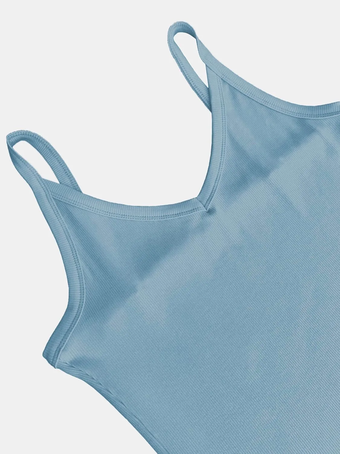 iGENJUN Womens Spaghetti Strap V-Neck Ribbed Tank Tops for Women 2025 Slim Fitted Soft Camisole Basic Layering Shirts