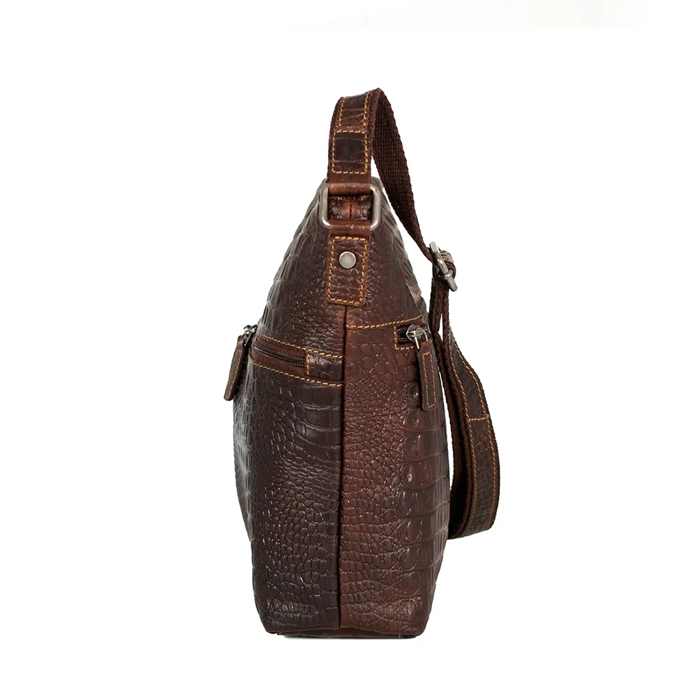 Jack Georges Hornback Croco Hobo Bag