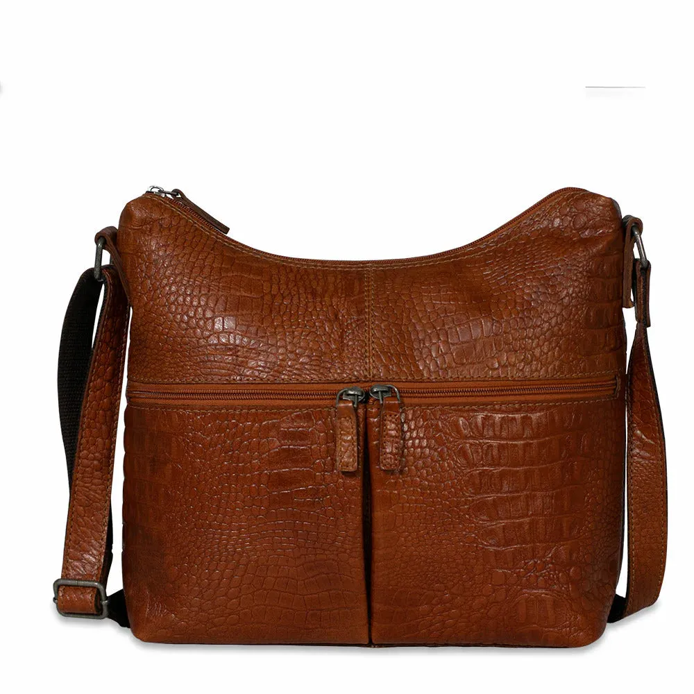 Jack Georges Hornback Croco Hobo Bag