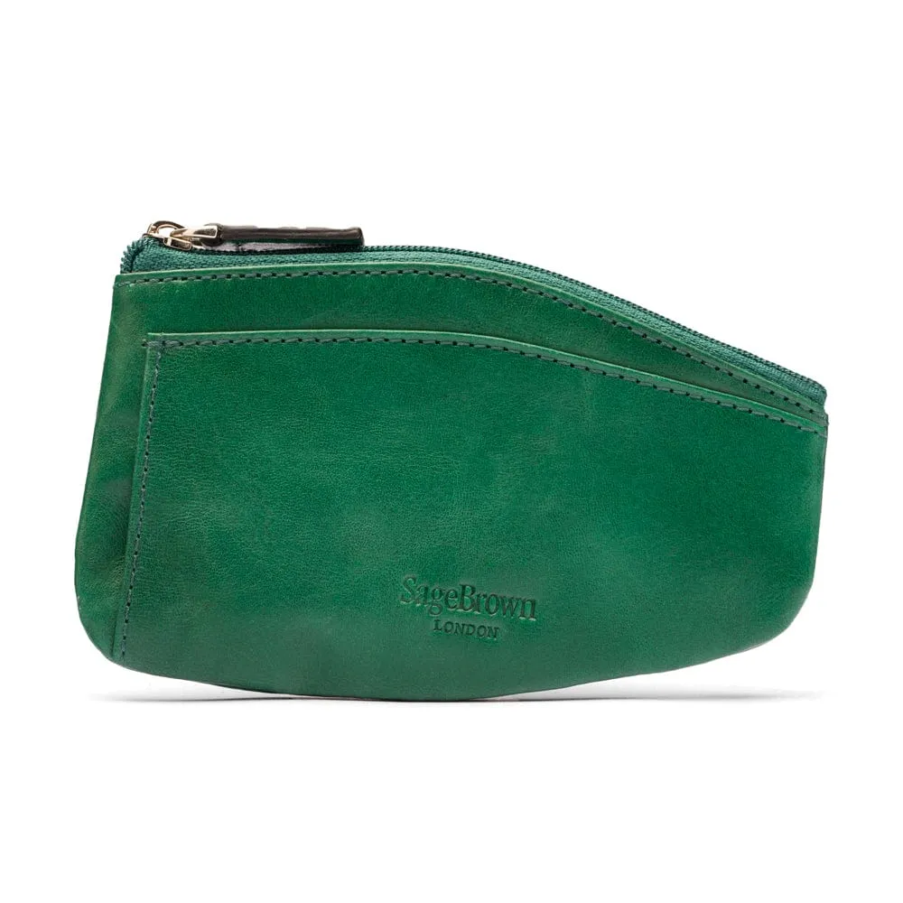 Large Leather Key Case - Green