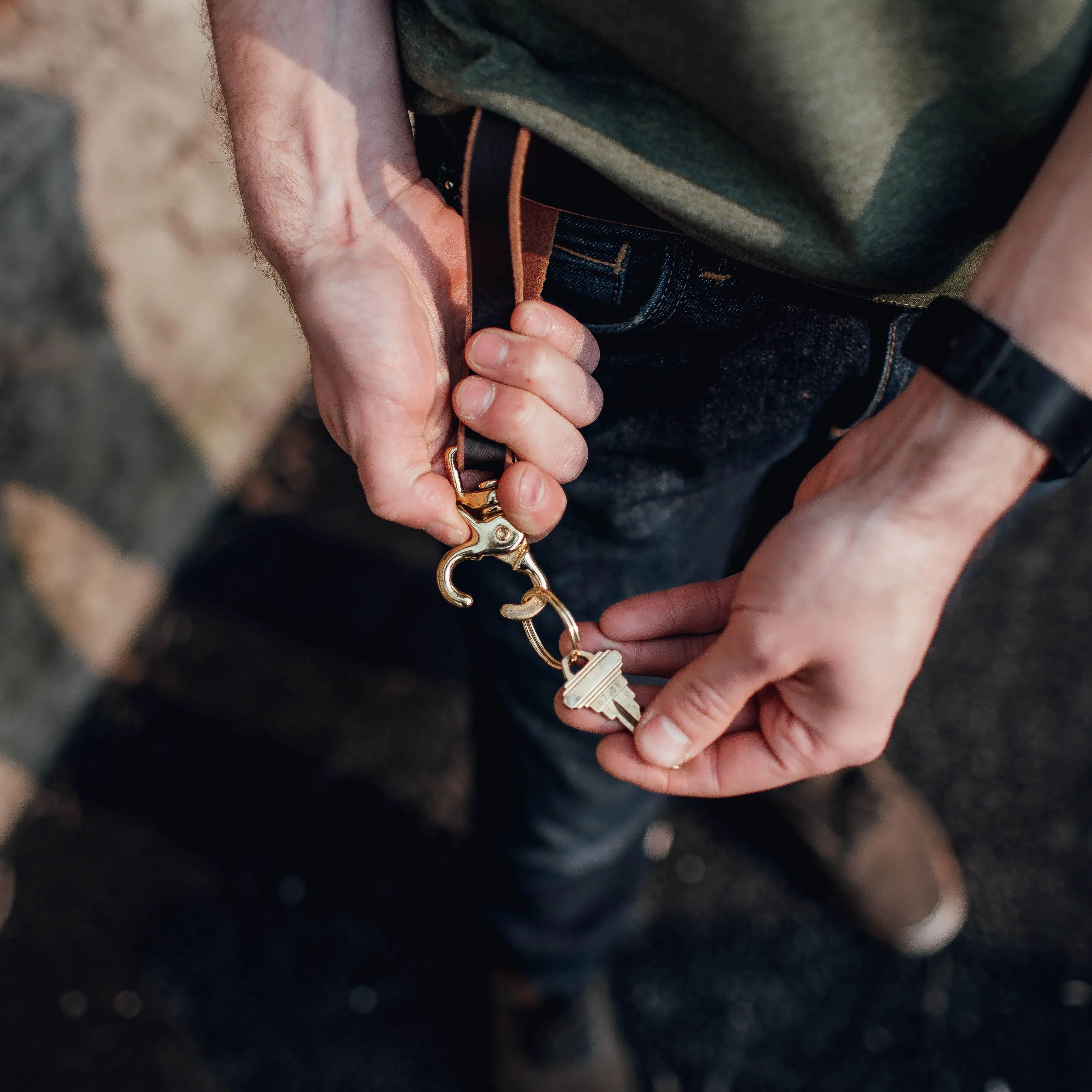 Leather Key Clip Loop - USA Made