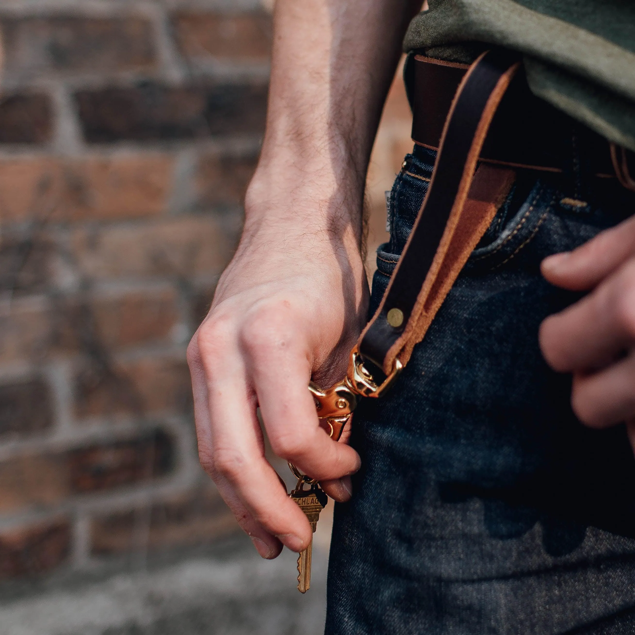 Leather Key Clip Loop - USA Made