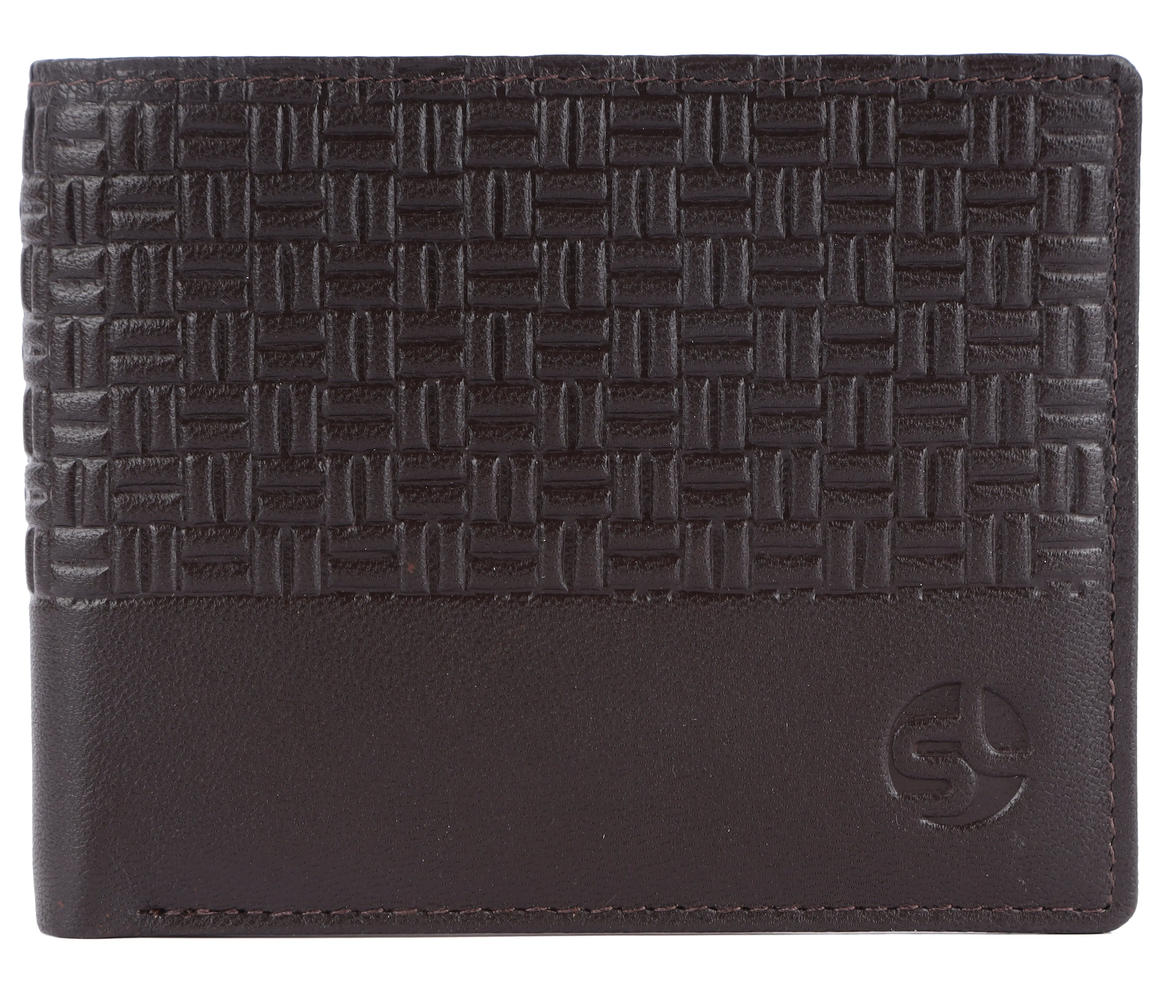 MENS LEATHER RFID WALLET WITH KEY RING COMBO 93706 (BROWN)