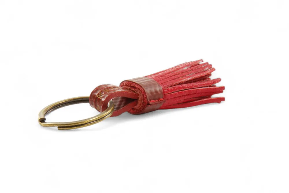 Mini Leather Tassel Keyring