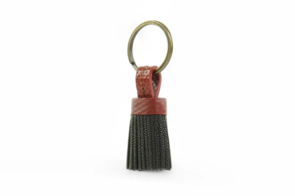 Mini Leather Tassel Keyring