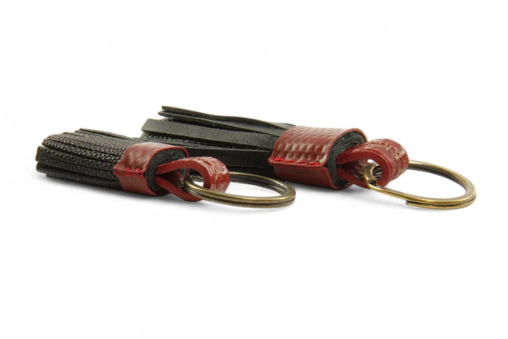 Mini Leather Tassel Keyring