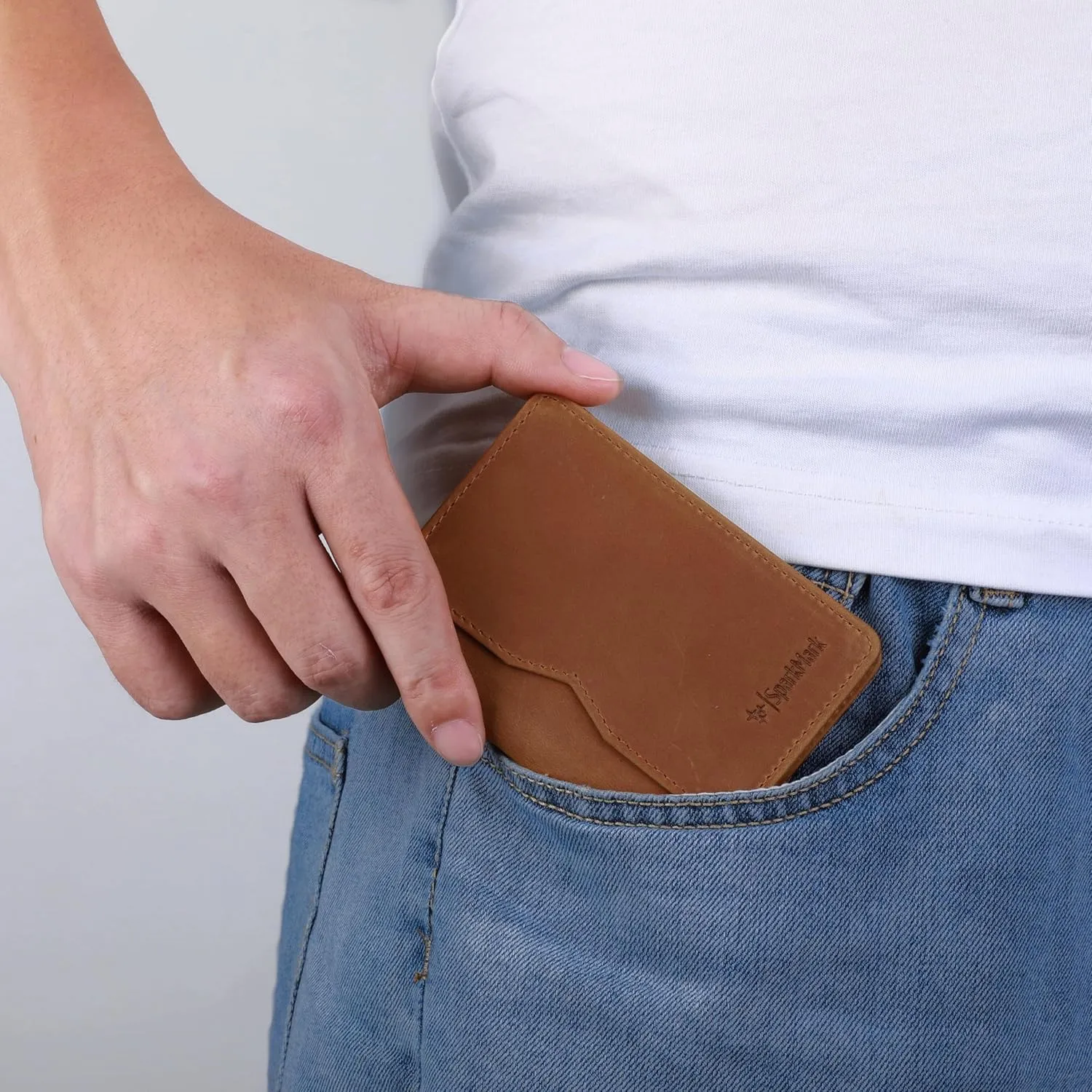 Minimalist RFID Wallet for Men and Women | Slim Bifold Credit Card Holder Wallet | Men's Business Card Case | Genuine Leather Front Pocket wallet with Gift Box