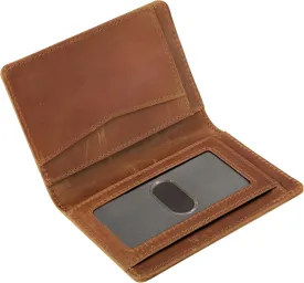 Minimalist RFID Wallet for Men and Women | Slim Bifold Credit Card Holder Wallet | Men's Business Card Case | Genuine Leather Front Pocket wallet with Gift Box