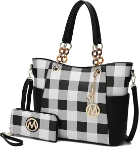 MKF Collection Tote Bag for Women, Handbag Set with Wallet-Top-Handle- Vegan Leather Purse