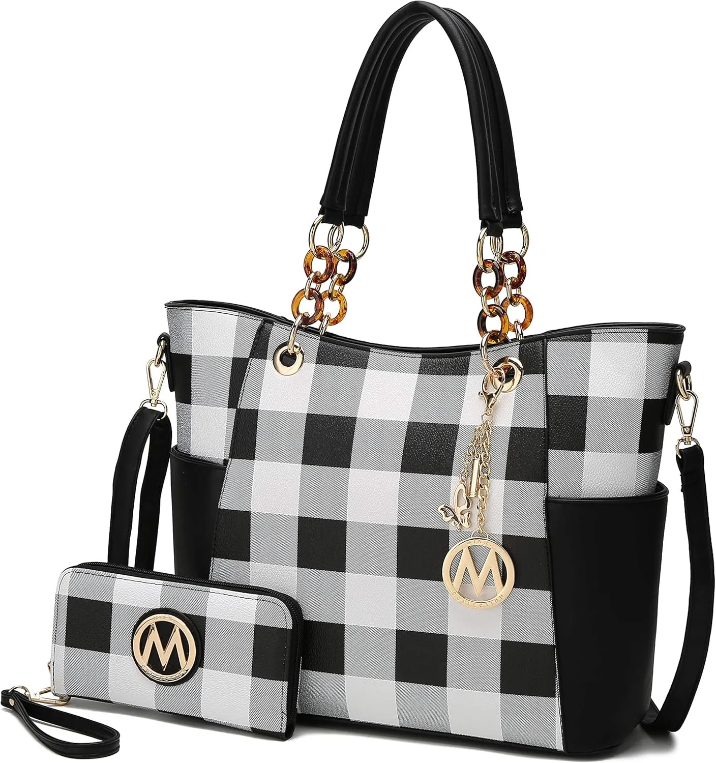 MKF Collection Tote Bag for Women, Handbag Set with Wallet-Top-Handle- Vegan Leather Purse