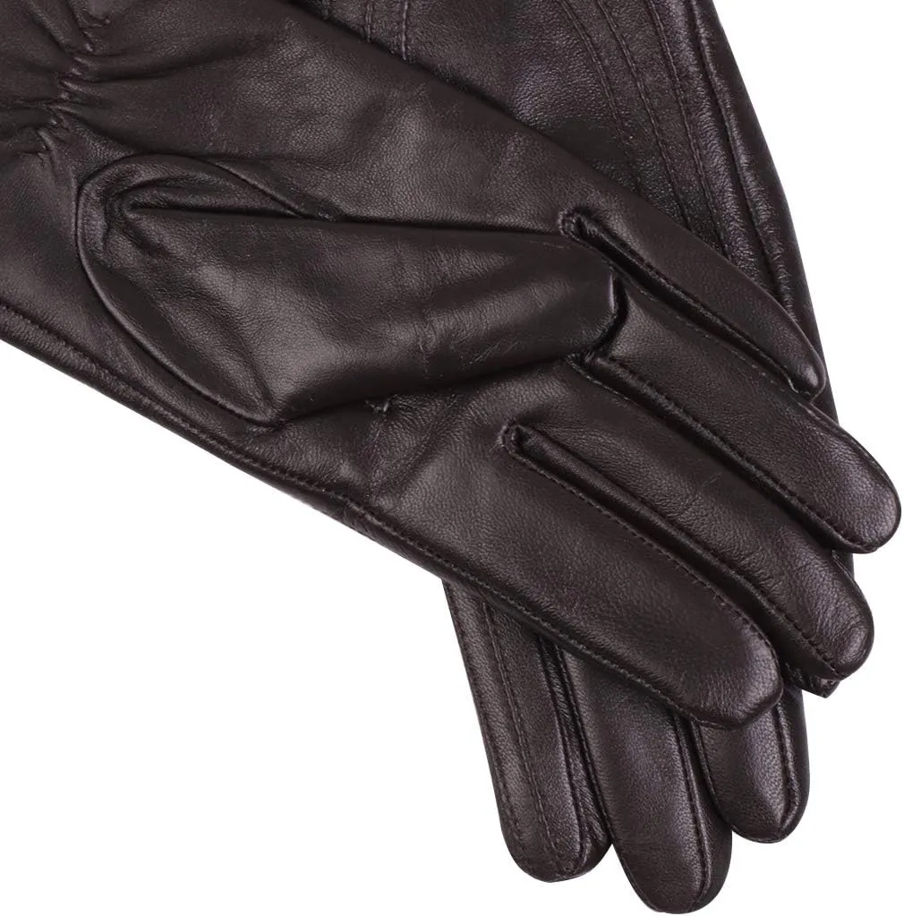 Nappaglo Nappa Leather Gloves Warm Handmade Curve Lambskin for Women