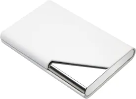 Padike Business Card Holder, Upgraded Leather Business Card Case Pocket Card Holders for Men or Women, Metal Slim Name Card Holder RFID Blocking Business Card Carrier with Magnetic Closure (Y-WH)