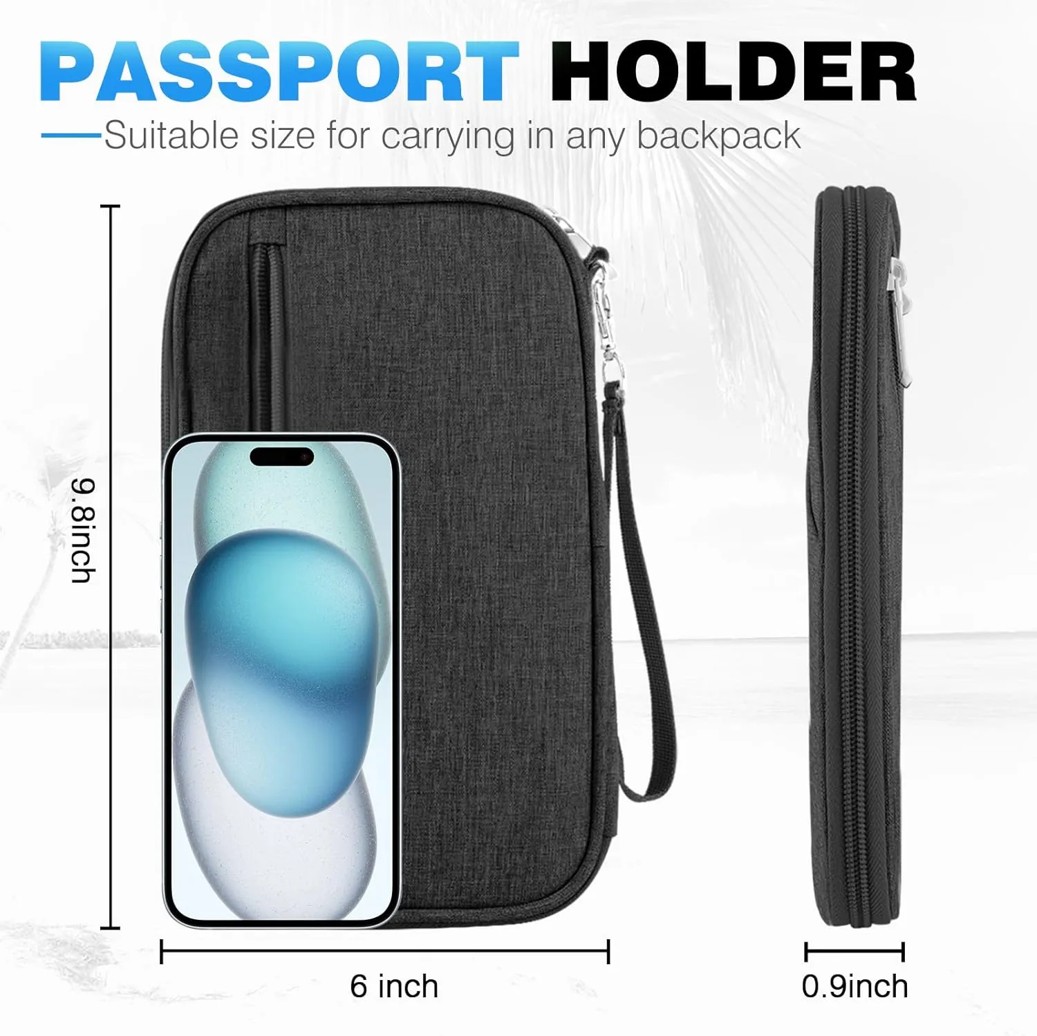 Passport Holder Family RFID Travel Document Organizer for Women Waterproof Passport Wallet Men Portable Case for Cards