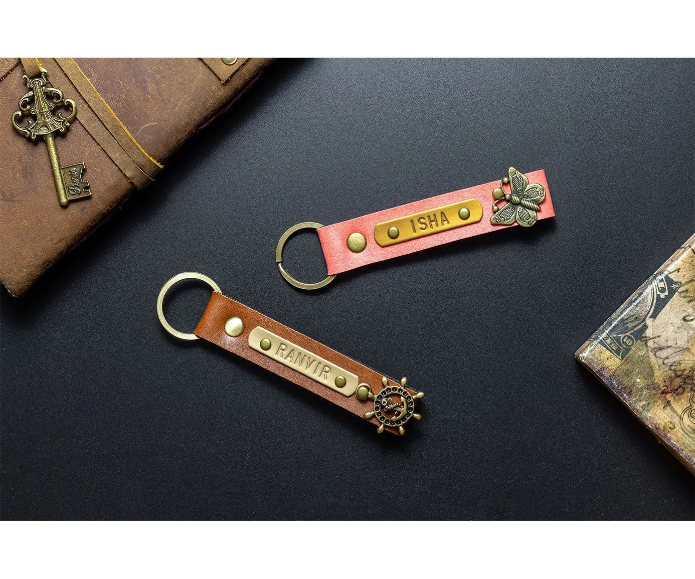 Personalized Set of 2 Keychains