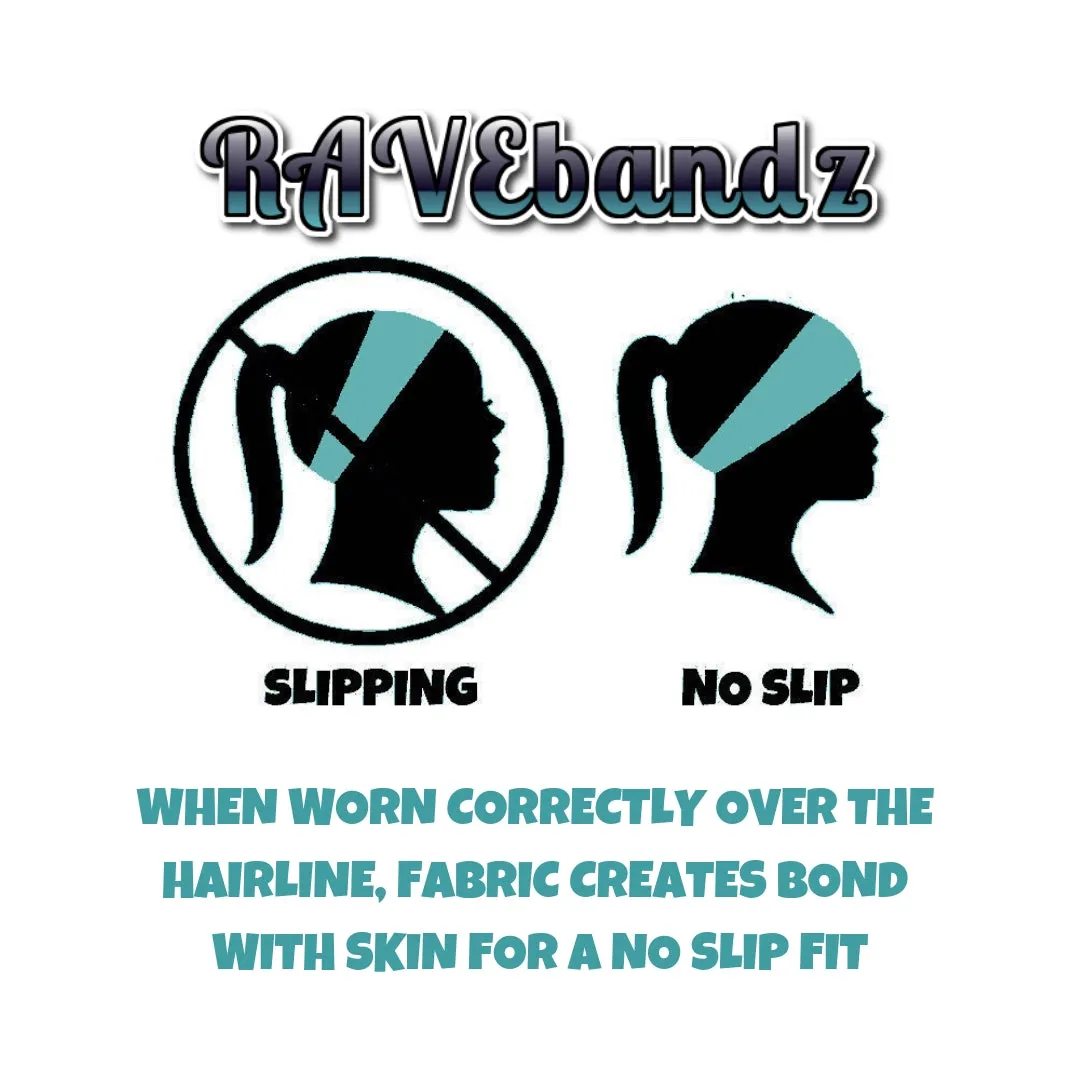 RAVEbandz The Pro - Wide Stretch Headband (Sea Turtles)