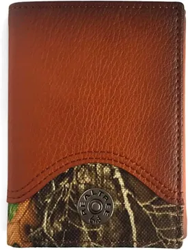 Realtree Camo Slim Card Holder Money Clip Wallets for Men (Shotgun Shell Trifold Wallet)