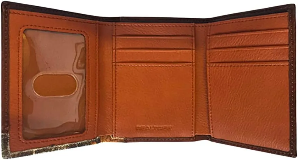 Realtree Camo Slim Card Holder Money Clip Wallets for Men (Shotgun Shell Trifold Wallet)