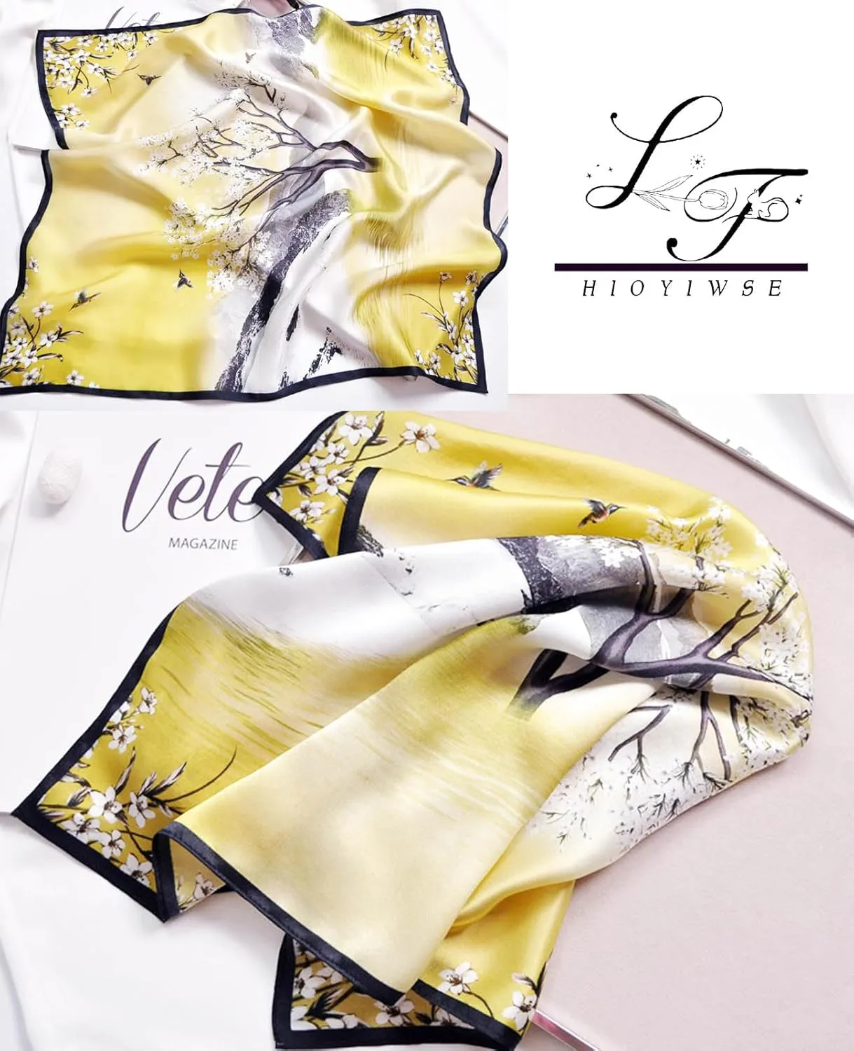 Satin Bandanas Head Scarf For Women Hair Scarves Accessories Lightweight Fashion Wrap Neck Silk Sleeping Headscarf