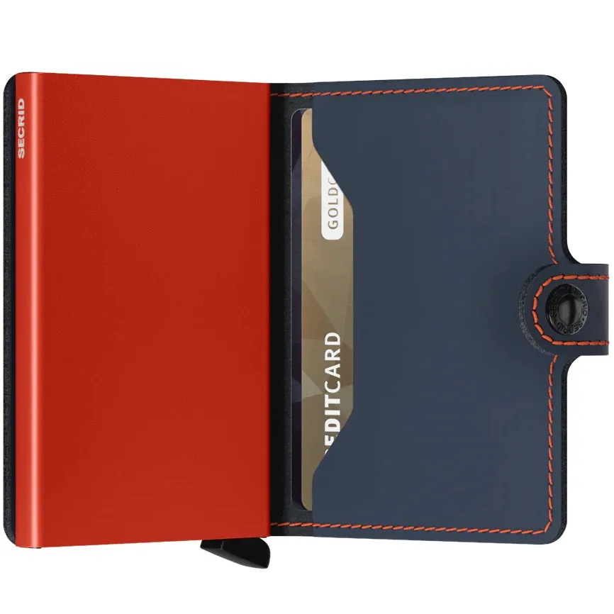 Secrid Miniwallet Matte Nightblue and Orange