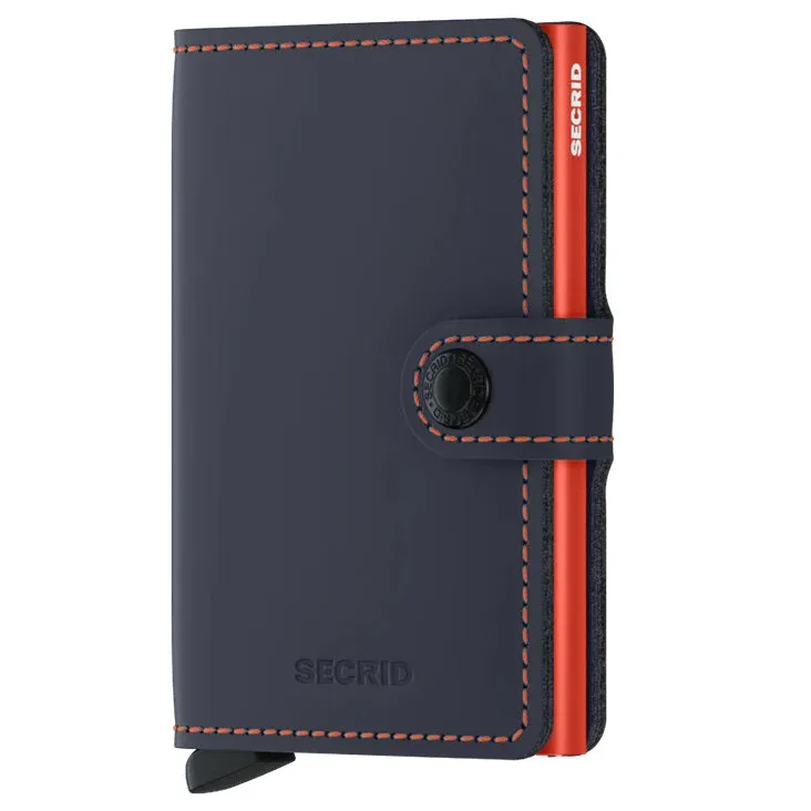 Secrid Miniwallet Matte Nightblue and Orange